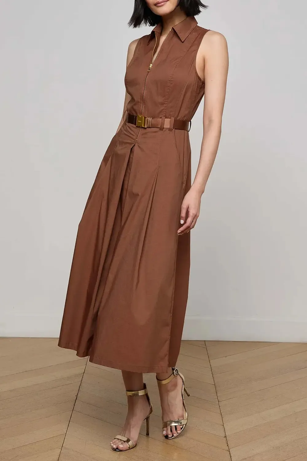 Kolton Midi Dress With Belt - Image 3