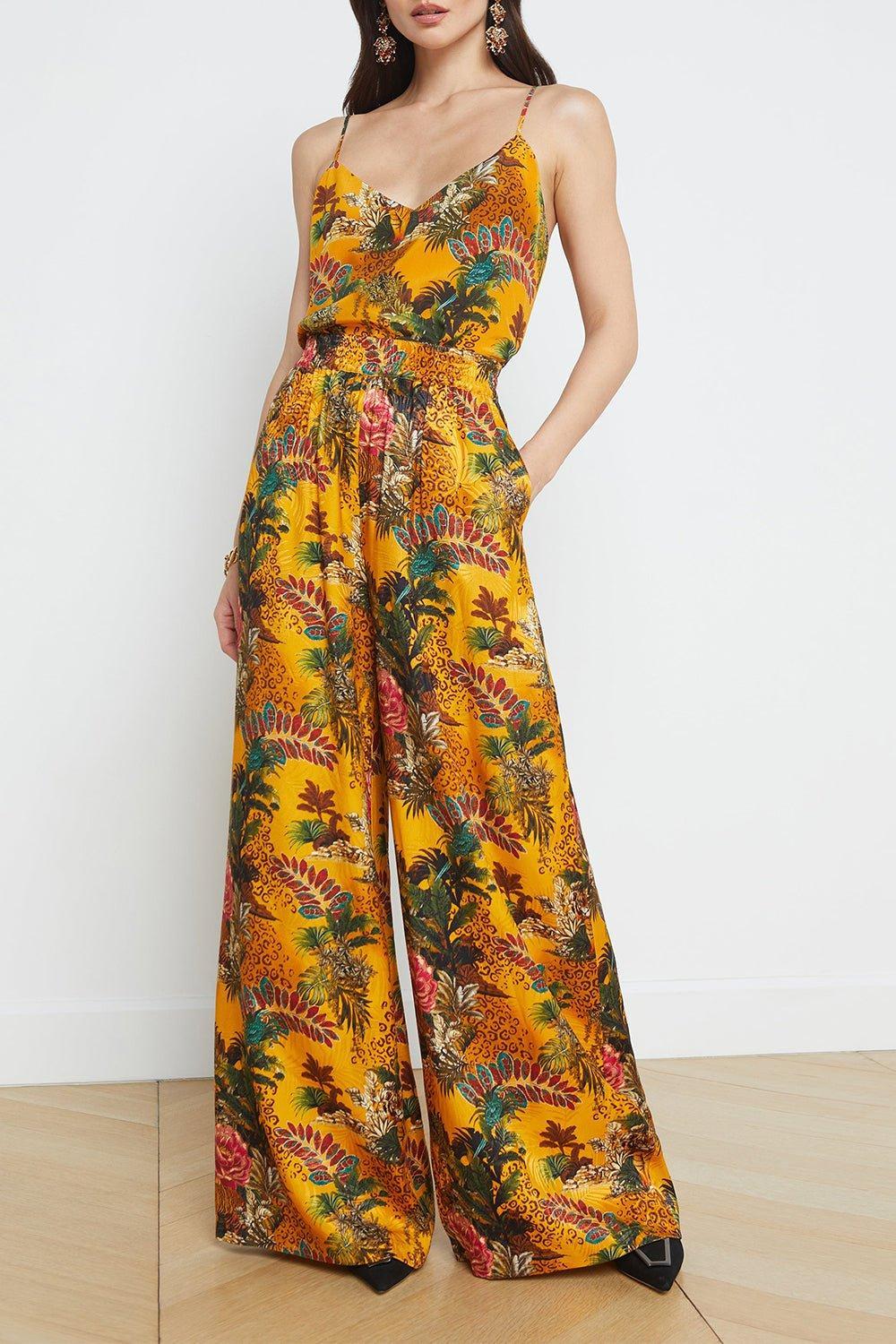 Lillian Pant - Yellow Floral Jungle