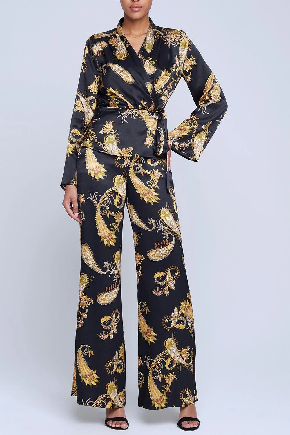 Olive Wrap Blouse - Image 3