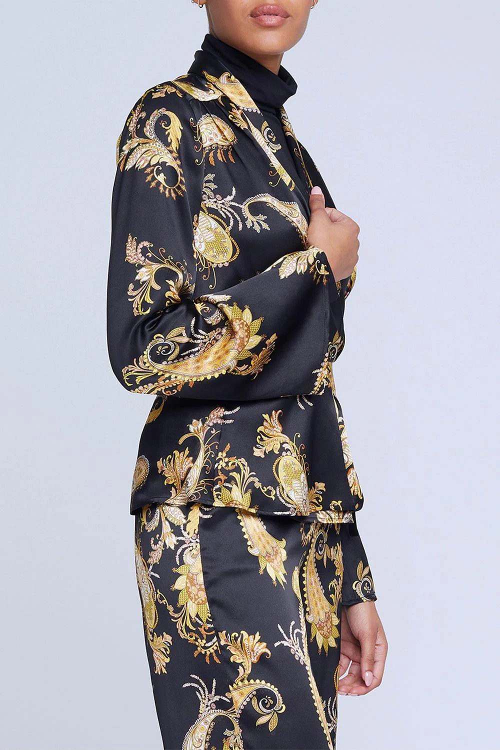 Olive Wrap Blouse - Image 5
