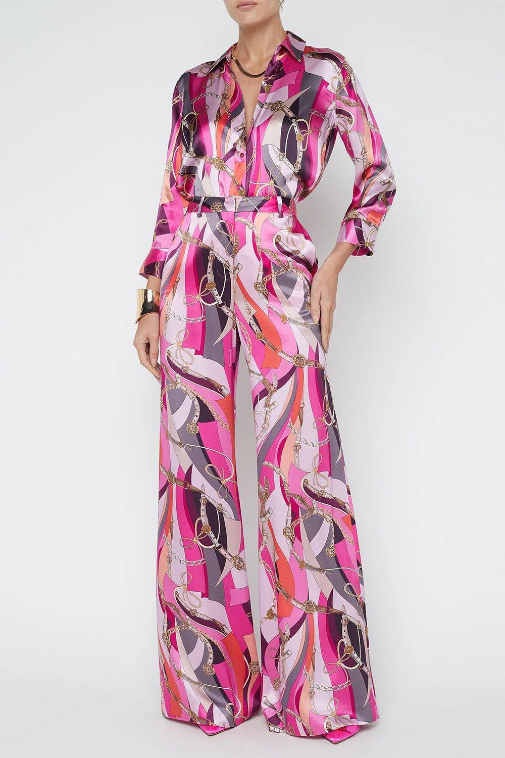 Pilar Pant - Pink Multi Buckle Swirl - Image 3