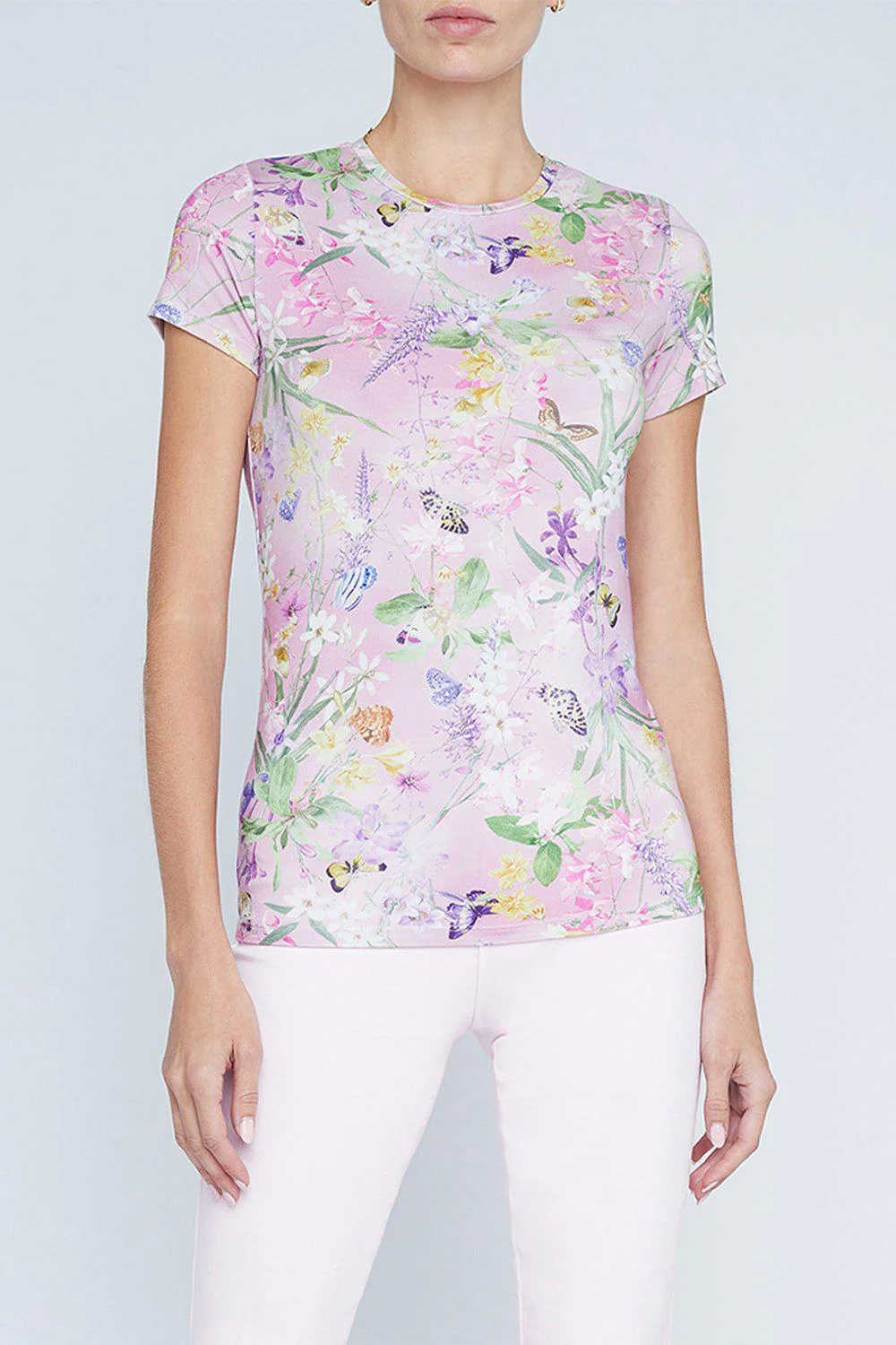 Ressi Tee - Lilac Snow Botanical Butterfly - Image 2