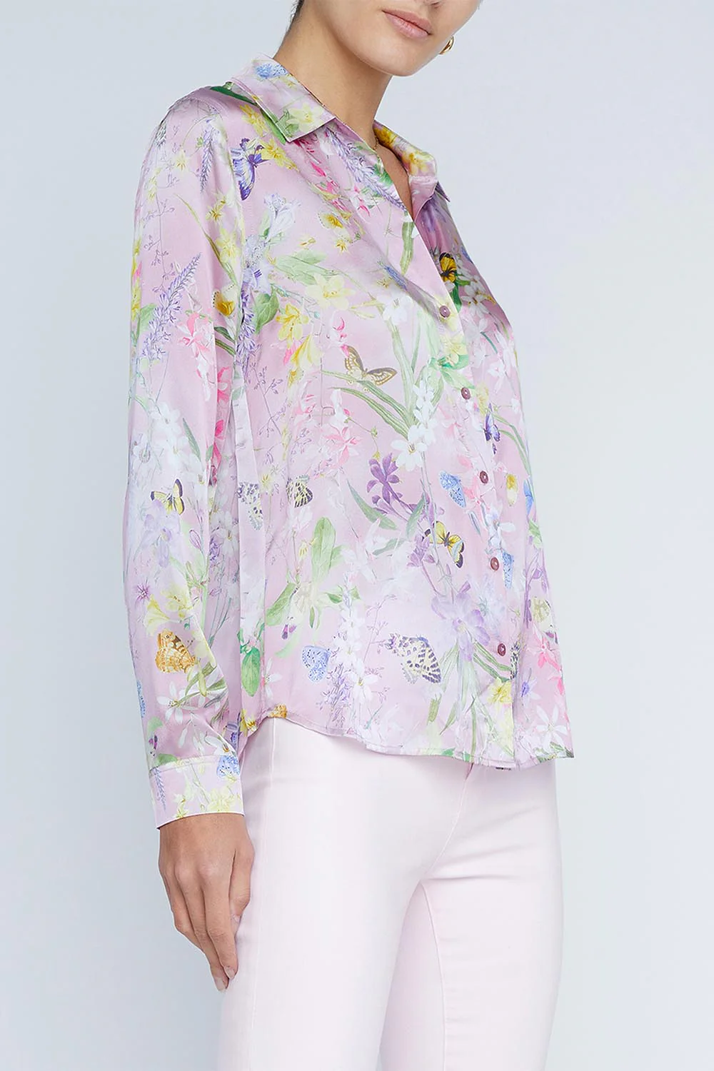Tyler Blouse - Lilac Snow Botanical Butterfly - Image 3