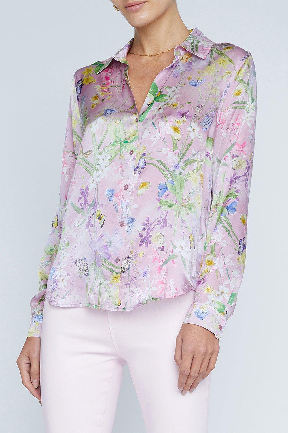Tyler Blouse - Lilac Snow Botanical Butterfly - Image 4