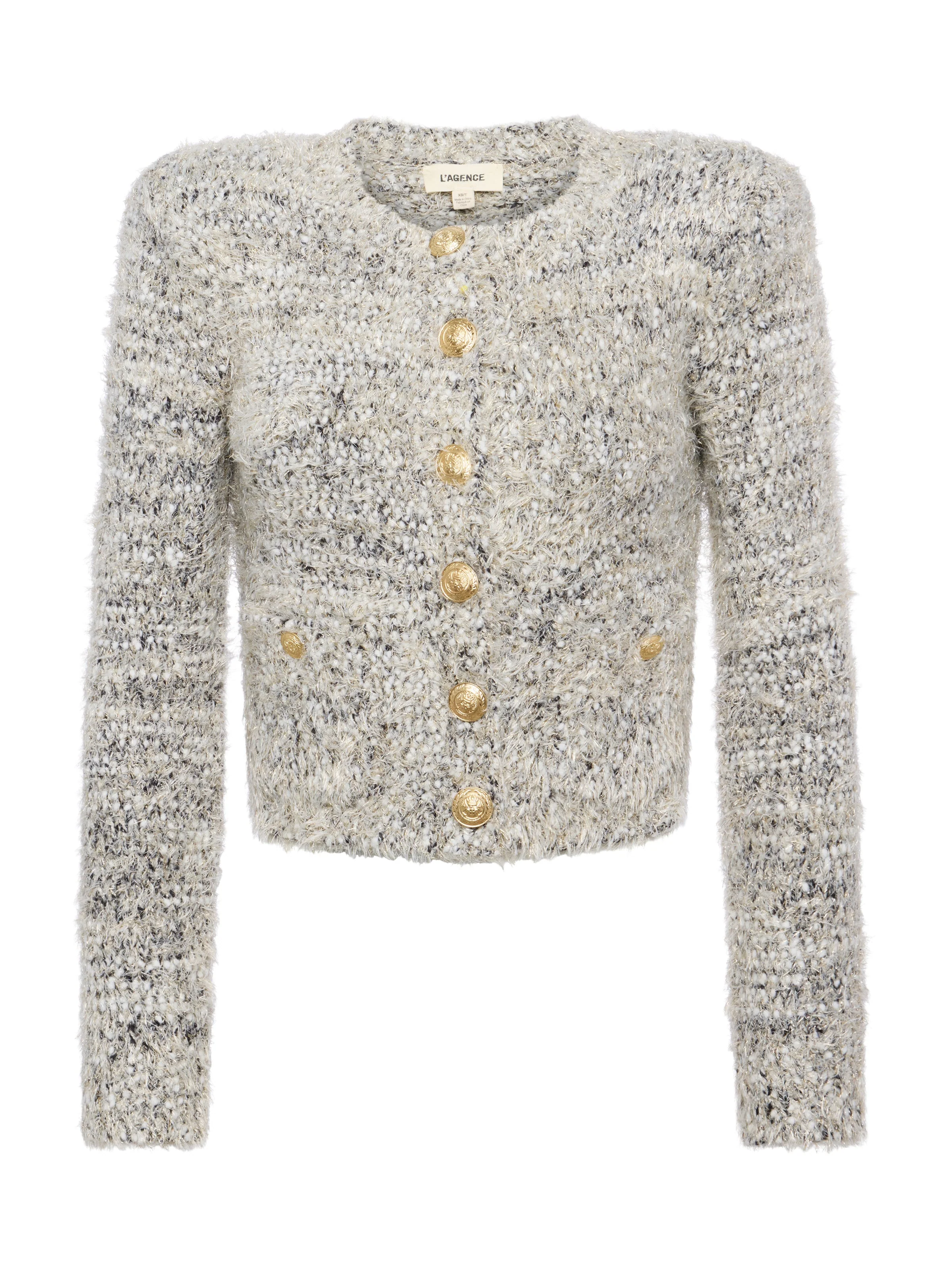 Una Cardigan - Black Gold Ivory Multi