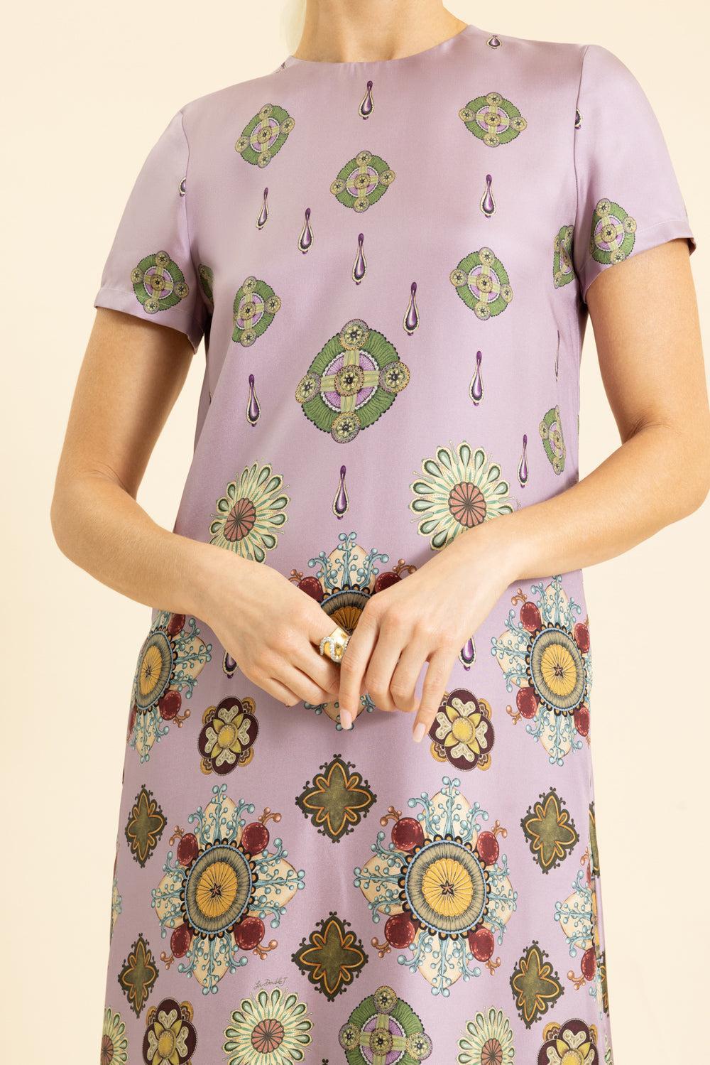 Feather Swing Dress - Nucleaus Placee Dusty Pink - Image 3