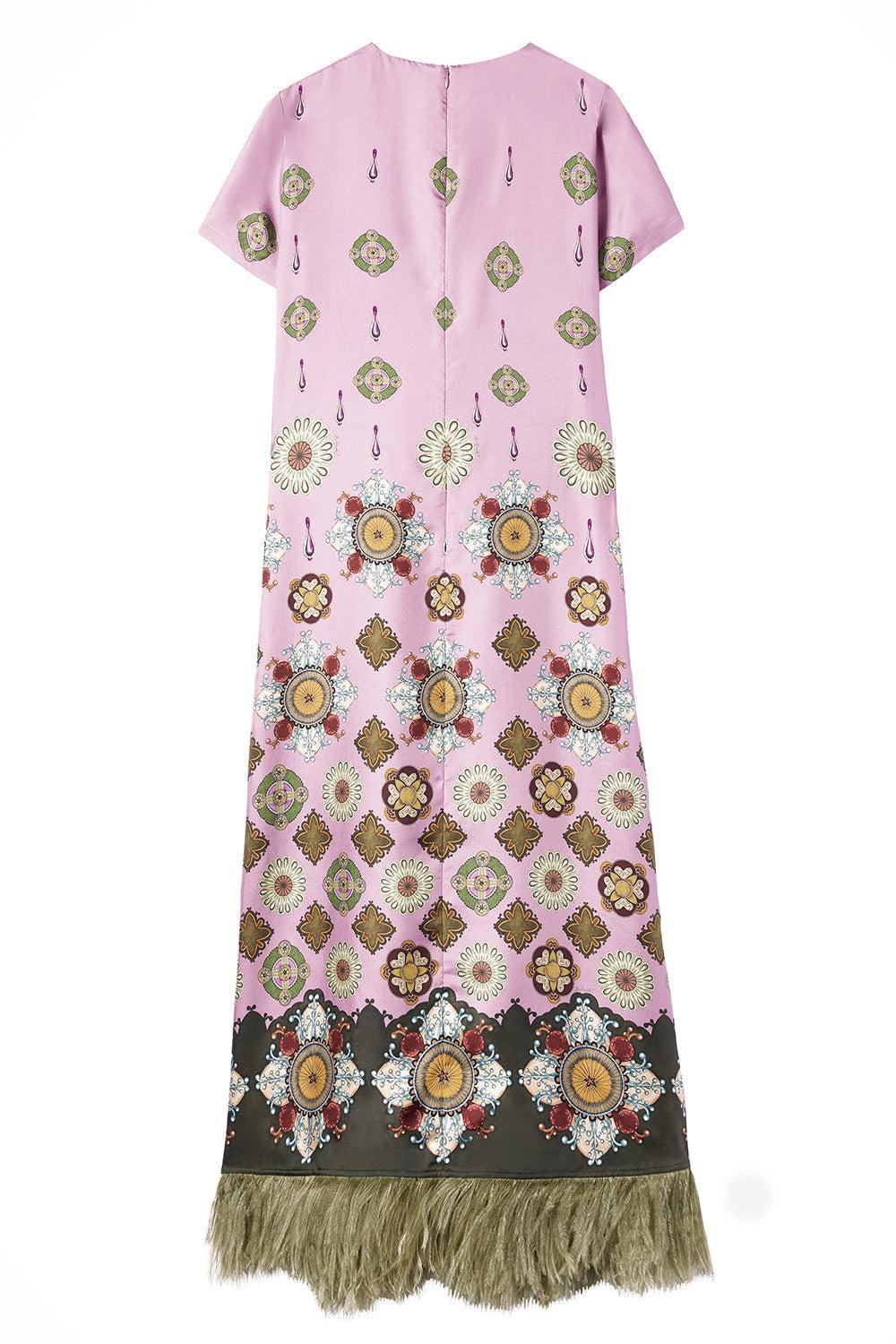 Feather Swing Dress - Nucleaus Placee Dusty Pink - Image 6