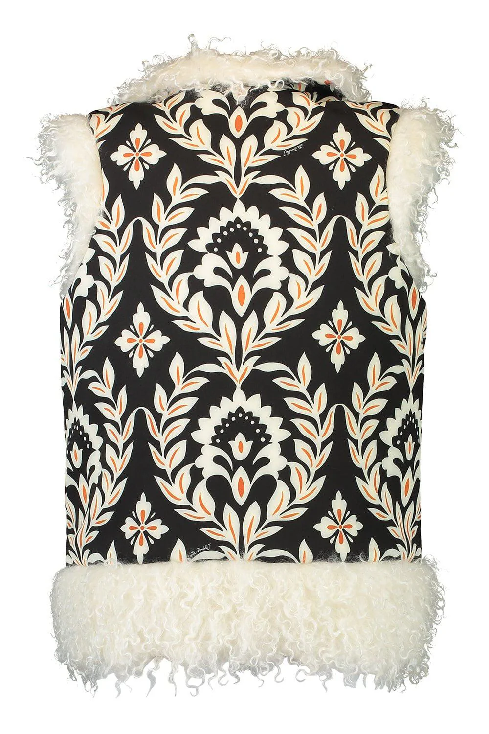 Sleeveless Folk Jacket - Ghirlanda Black - Image 6