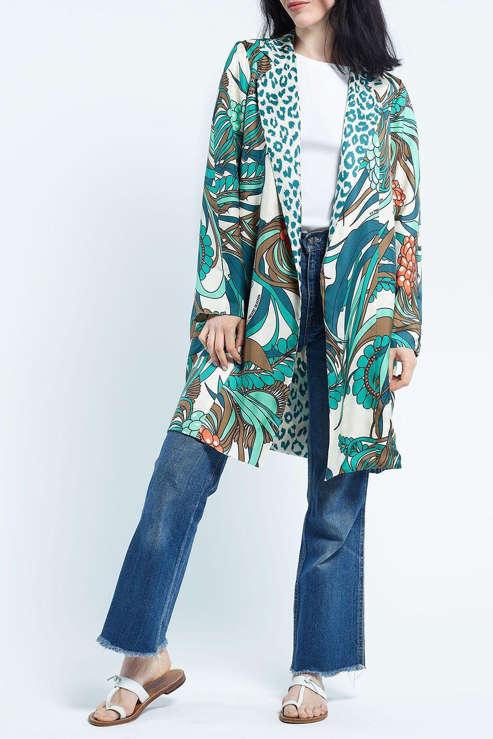 Liberte Kimono - Mix Corail Aqua Ecru - Image 4