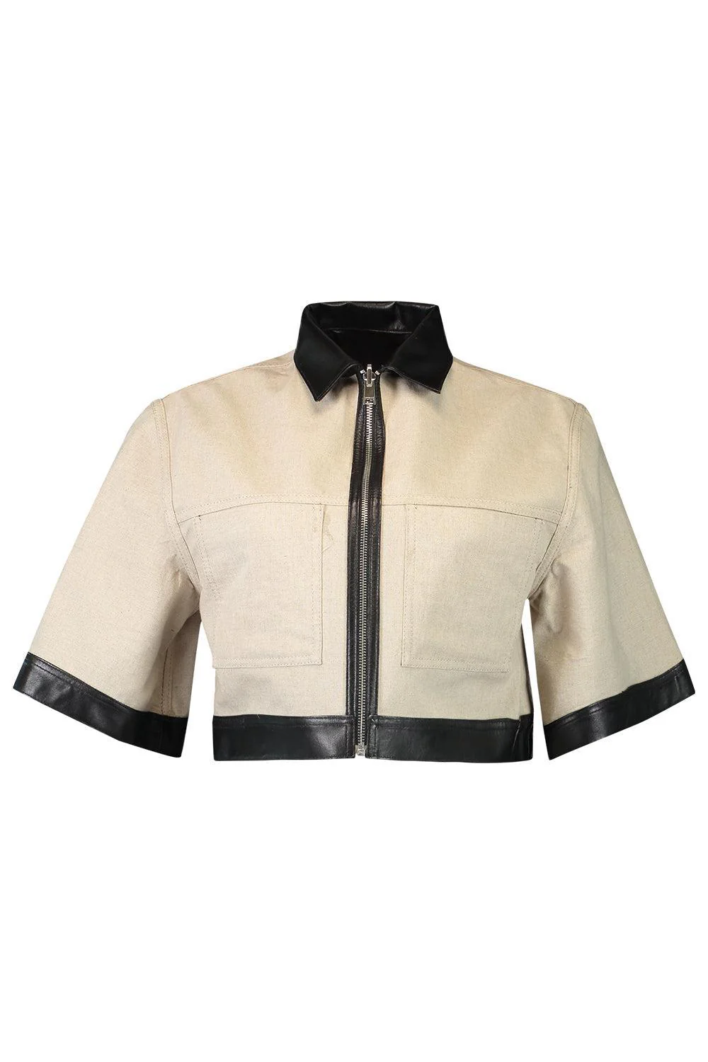 Caprice Cropped Jacket - Black Beige