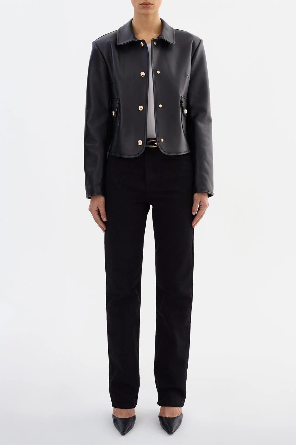 Francesca Crop Jacket - Black - Image 2