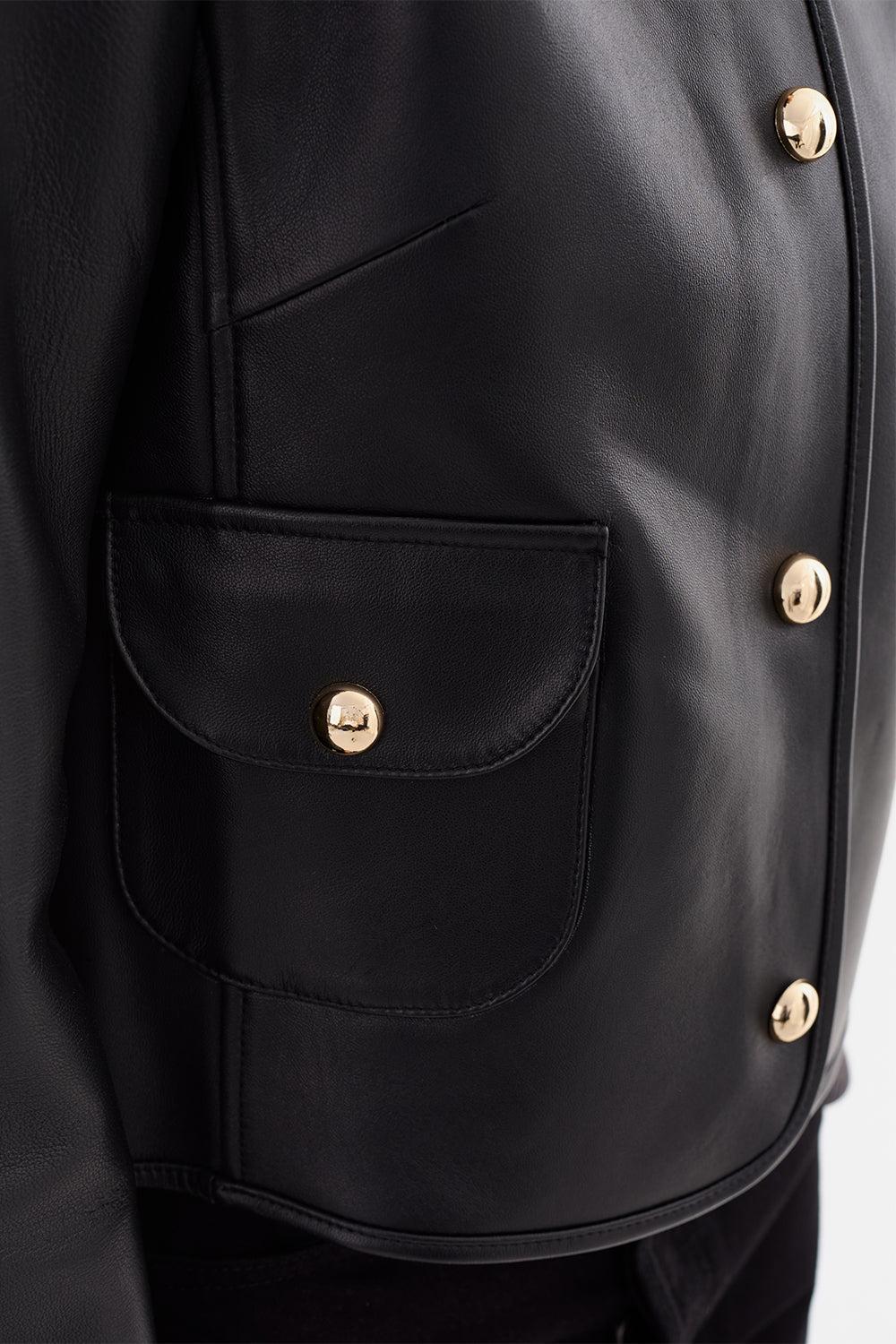 Francesca Crop Jacket - Black - Image 5