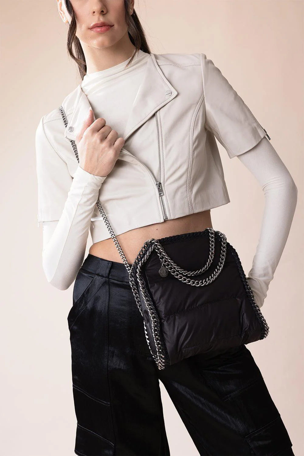 Kirsi Cropped Jacket - Bone - Image 7