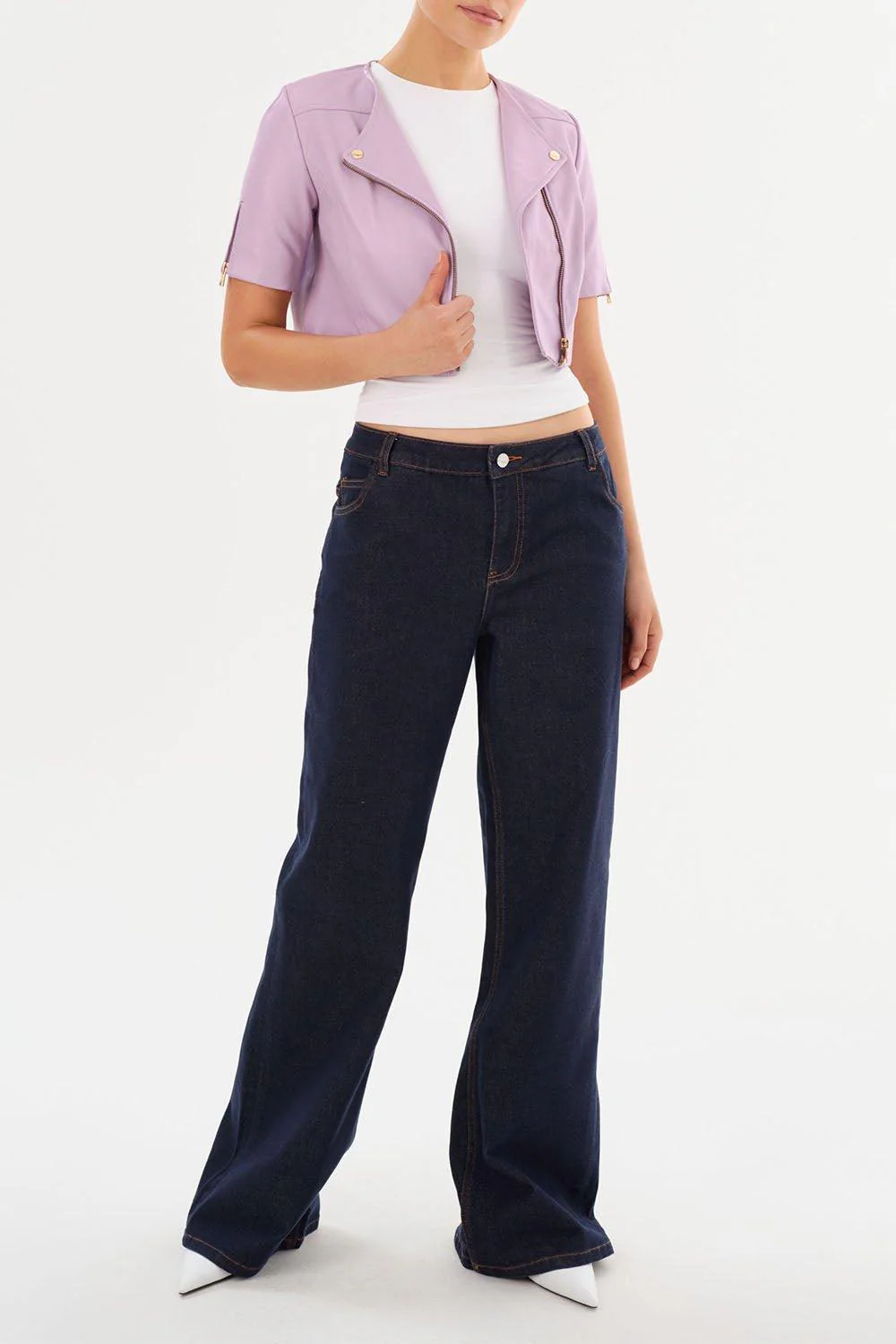 Kirsi Cropped Jacket - Lavender - Image 2