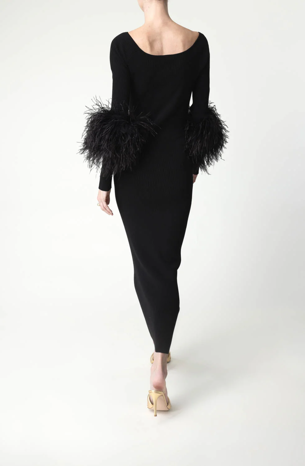 Cut Out Feather Dress - Image 4