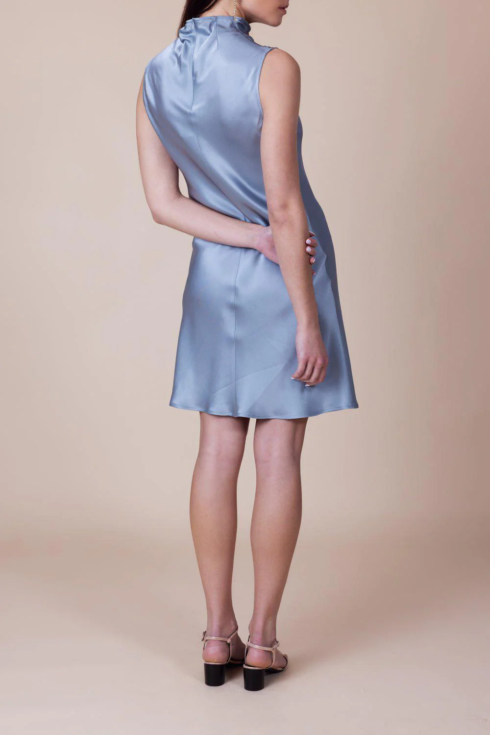 Doubleface Bias Mini Dress - Image 5