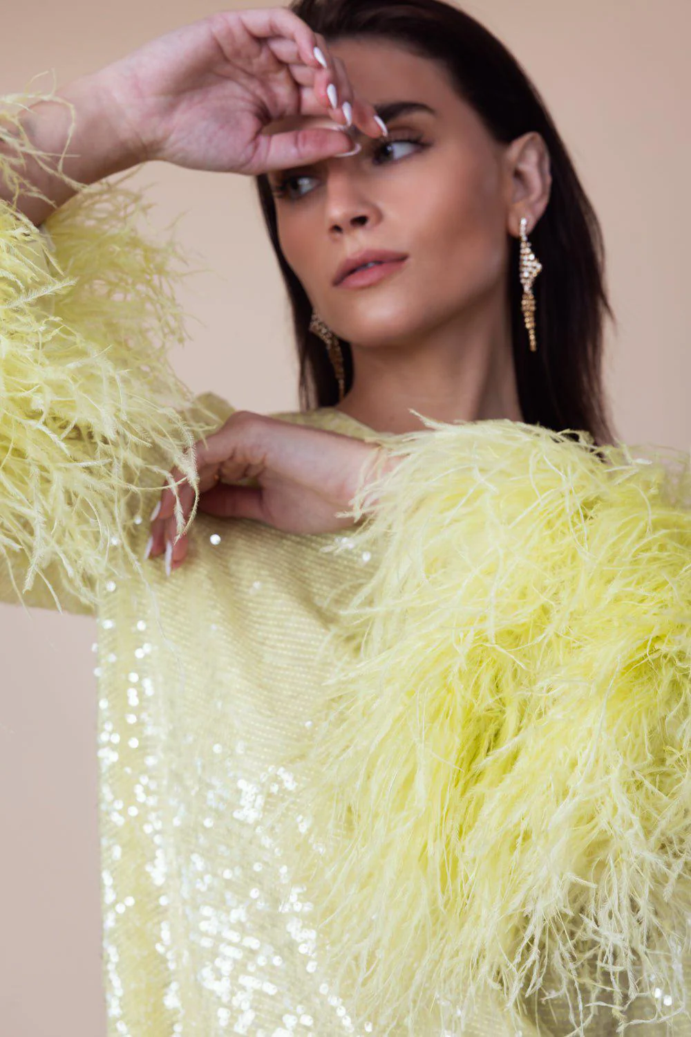 Ostrich Sleeve Shift Dress - Image 4