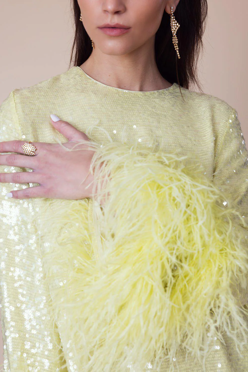 Ostrich Sleeve Shift Dress - Image 6