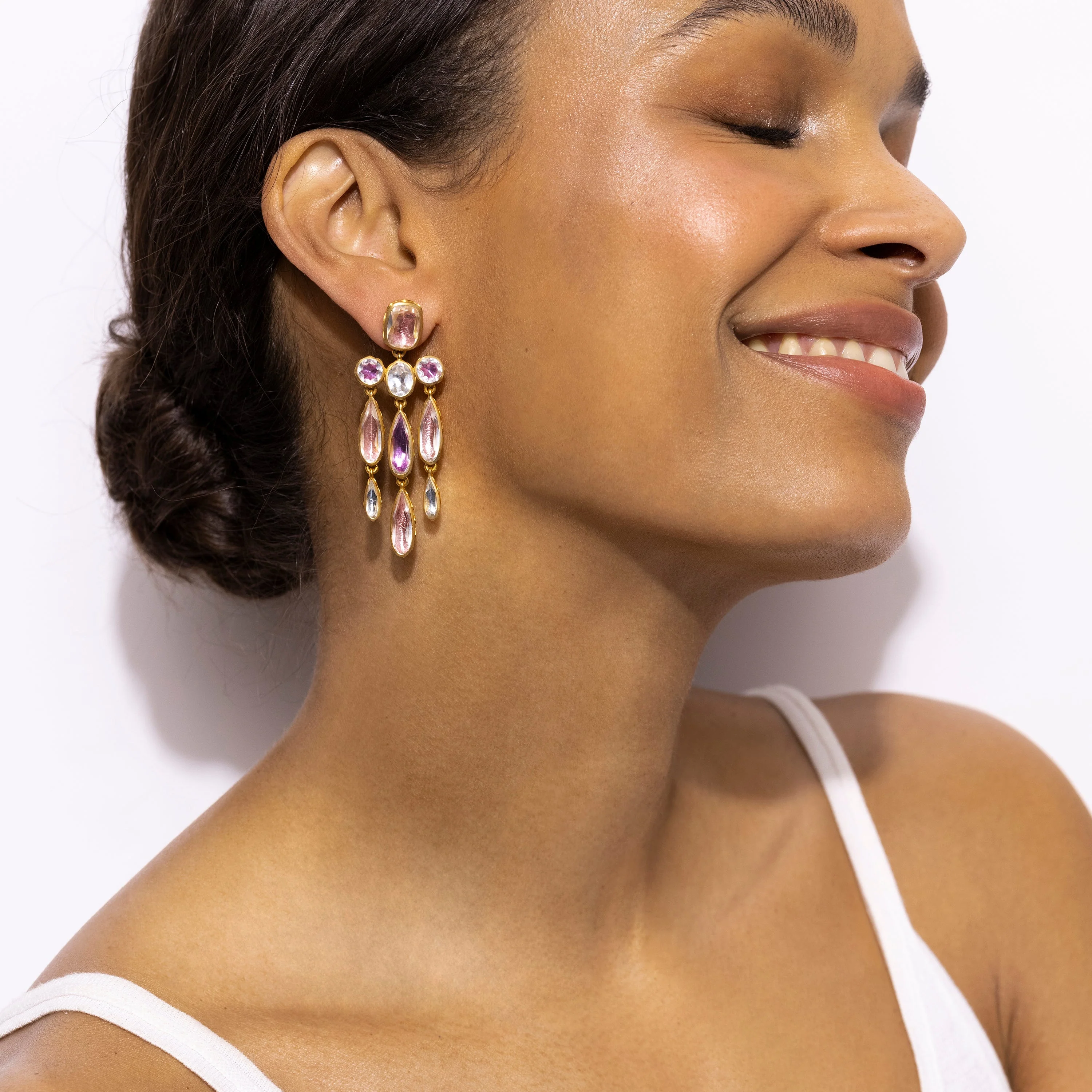 Catherine Long Girandole Earrings - Image 2