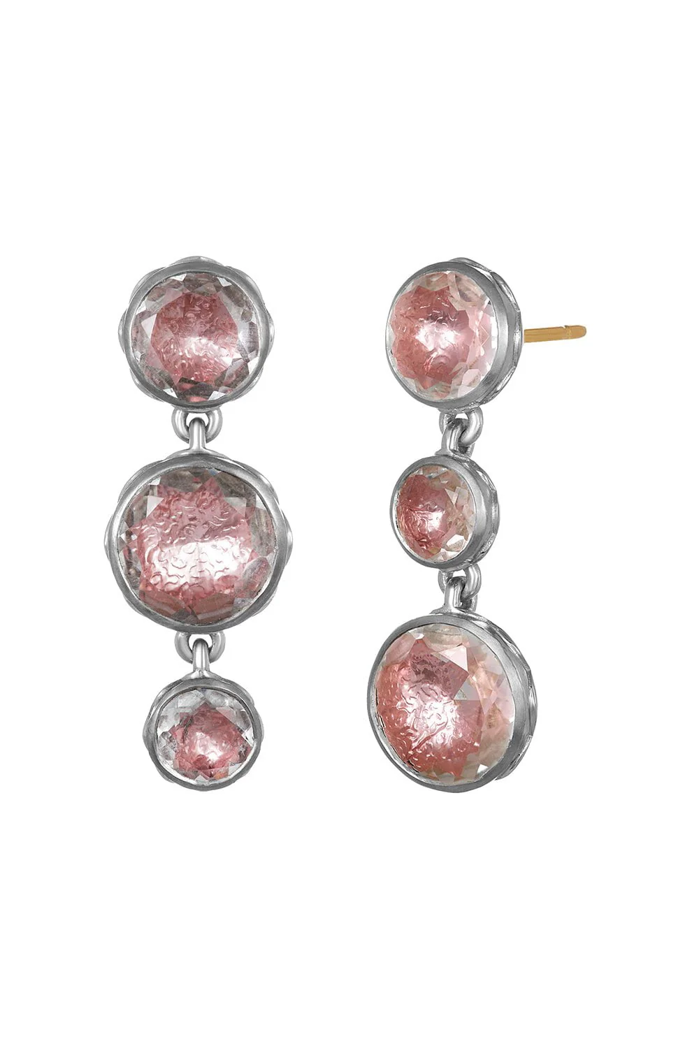Catherine Round 3-Drop Earrings
