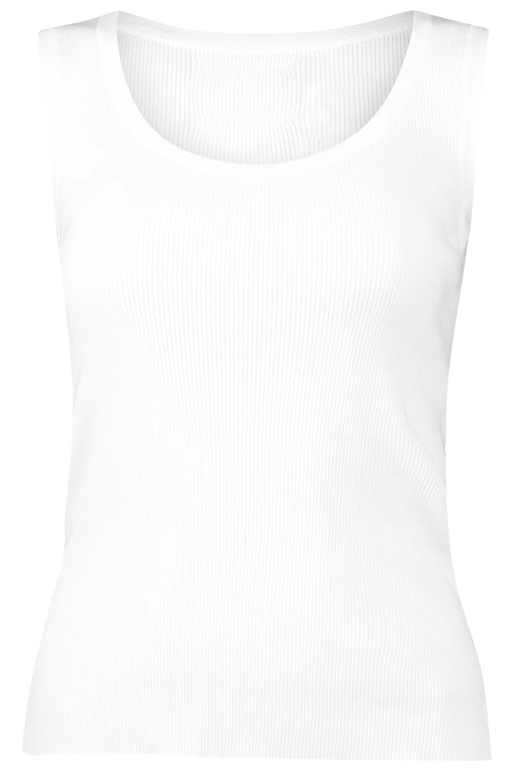 Scoopneck Crop Tank - Candido White