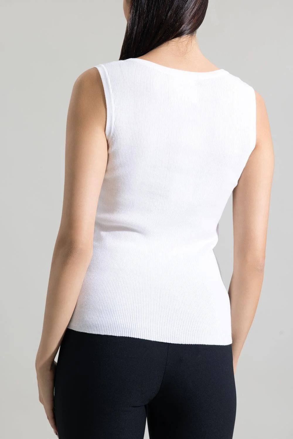 Scoopneck Crop Tank - Candido White - Image 4