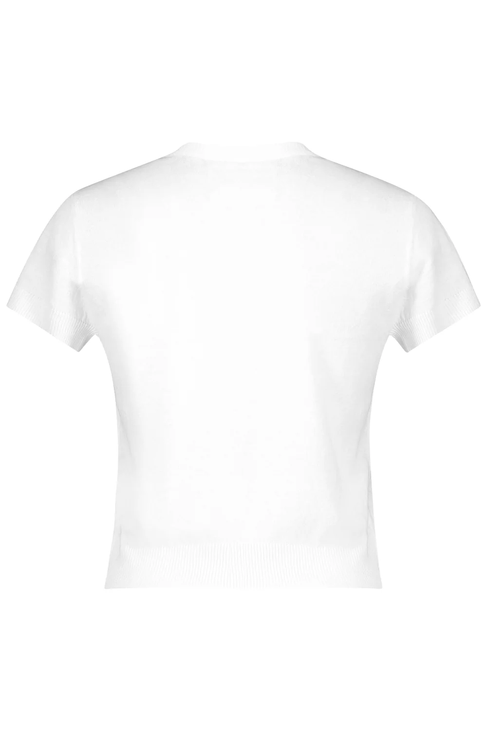 Short Sleeve Crop Crewneck Sweater - Image 5