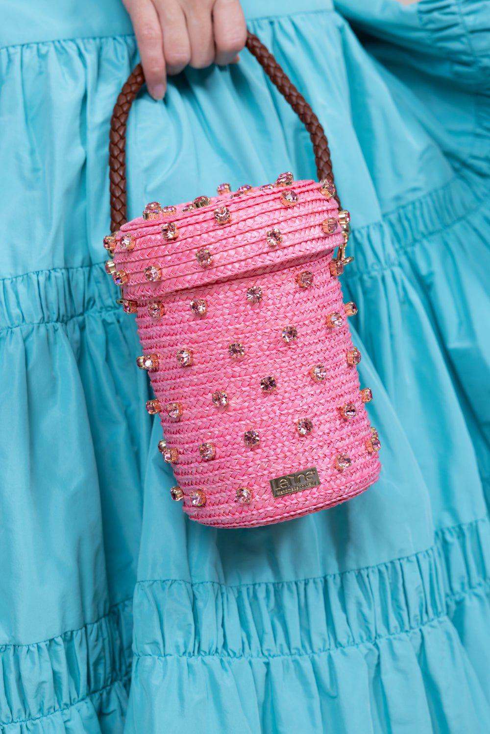 Mini Cylinder Mono Bag - Light Rose - Image 2