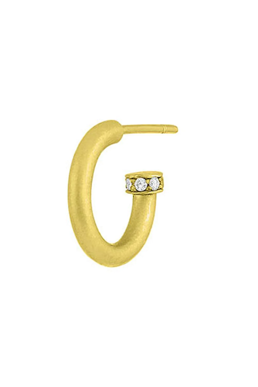Amani Diamond Mini Hoop Earrings - Image 4