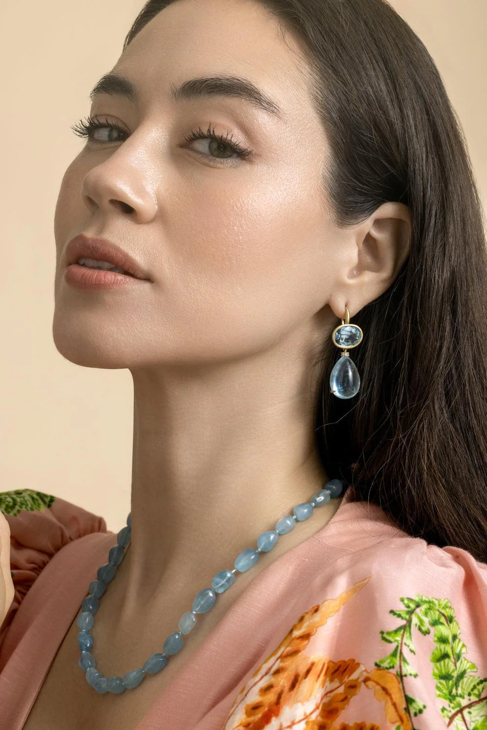 Aquamarine Gemmy Drop Earrings - Image 2