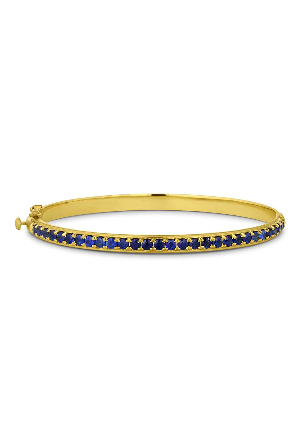 Blue Sapphire Edged Eternity Bracelet