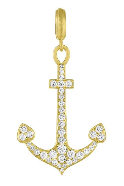 Diamond Anchor Pendant
