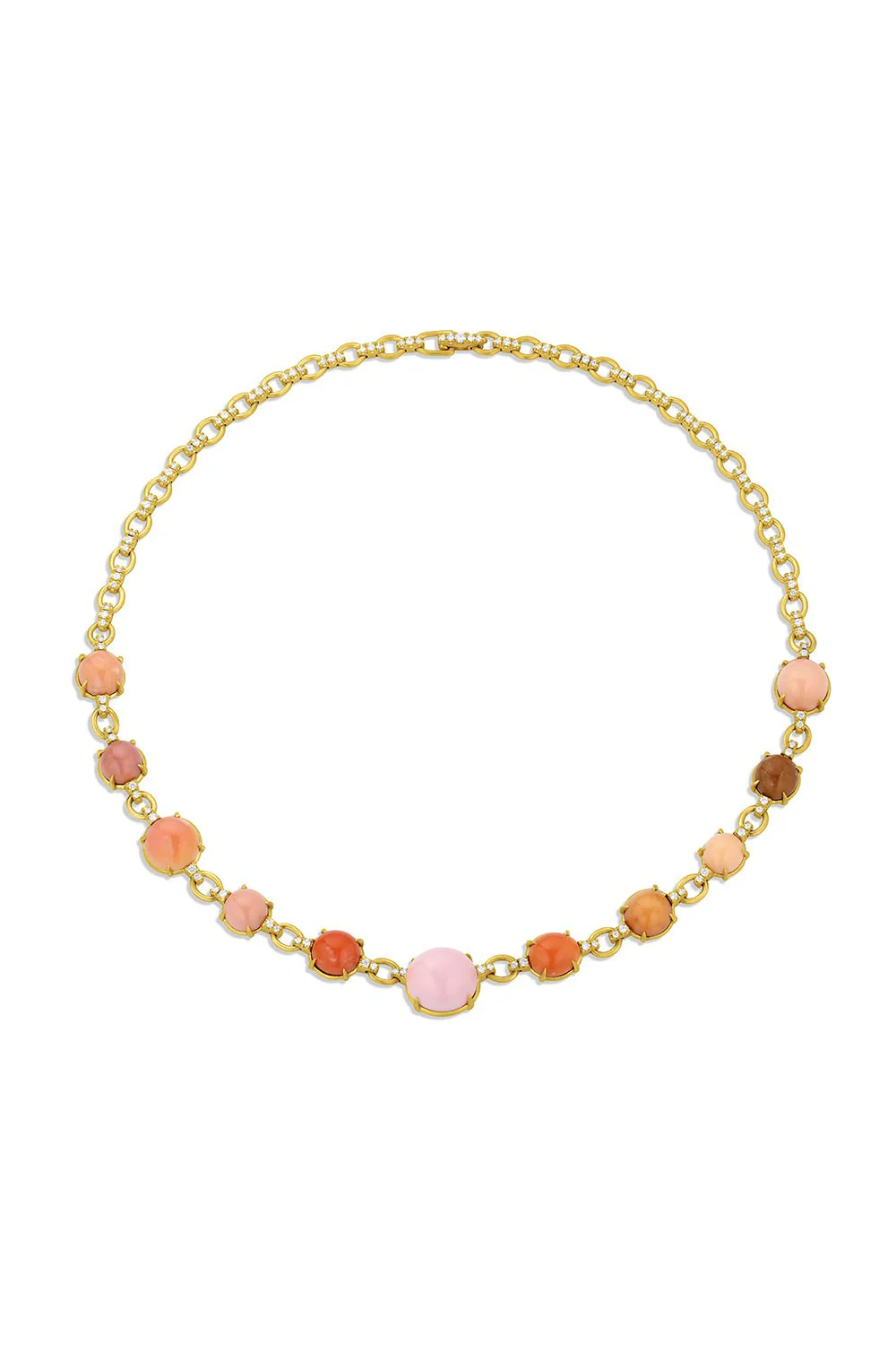 Diamond Chain Conch Pearl Necklace