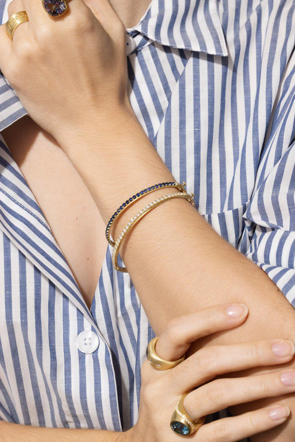 Diamond Edged Eternity Bracelet - Image 4