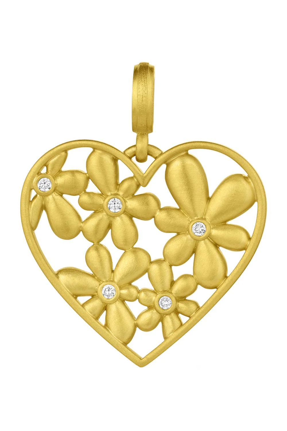 Diamond Flora Heart Pendant