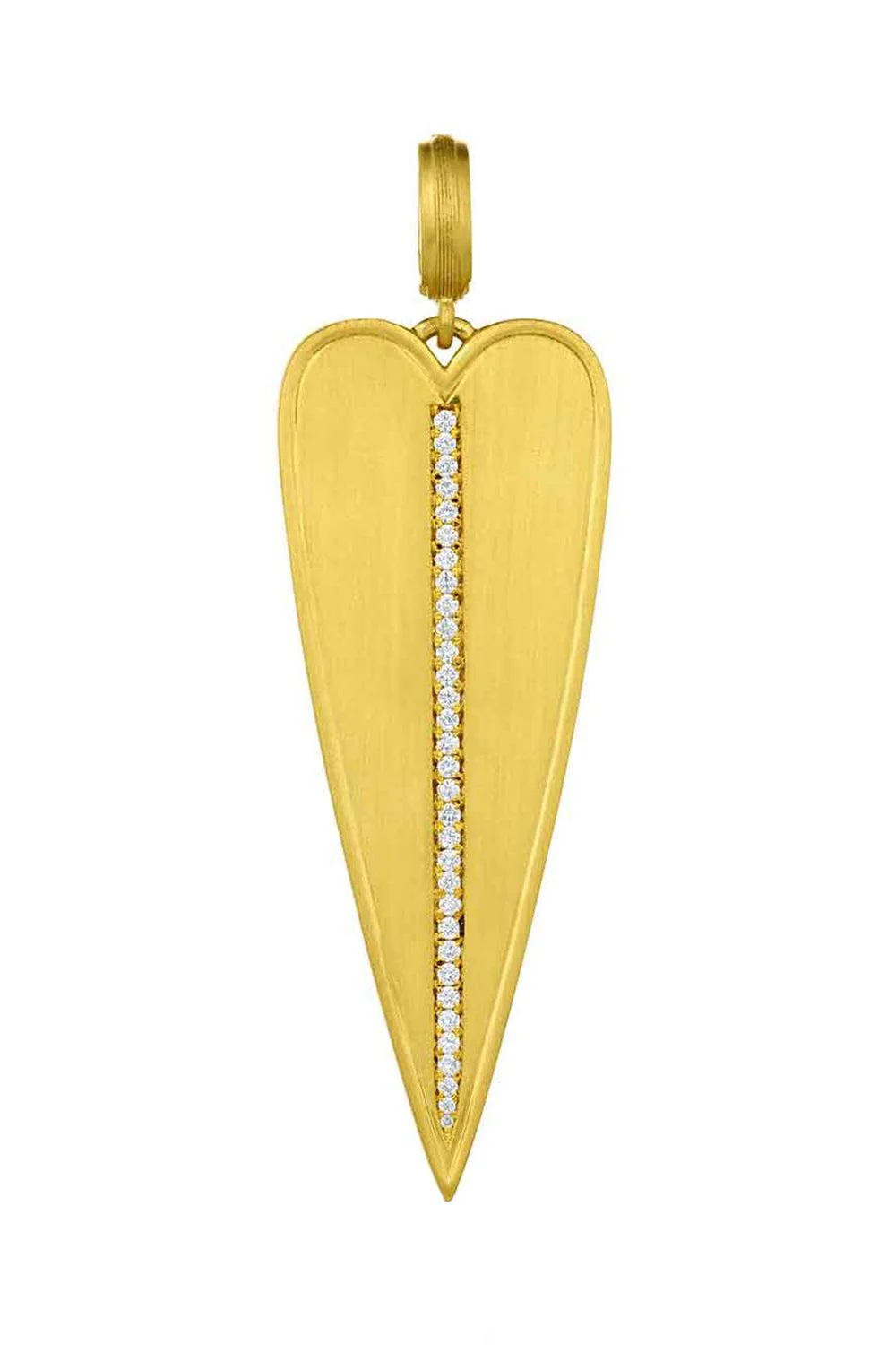 Diamond Skinny Heart Pendant