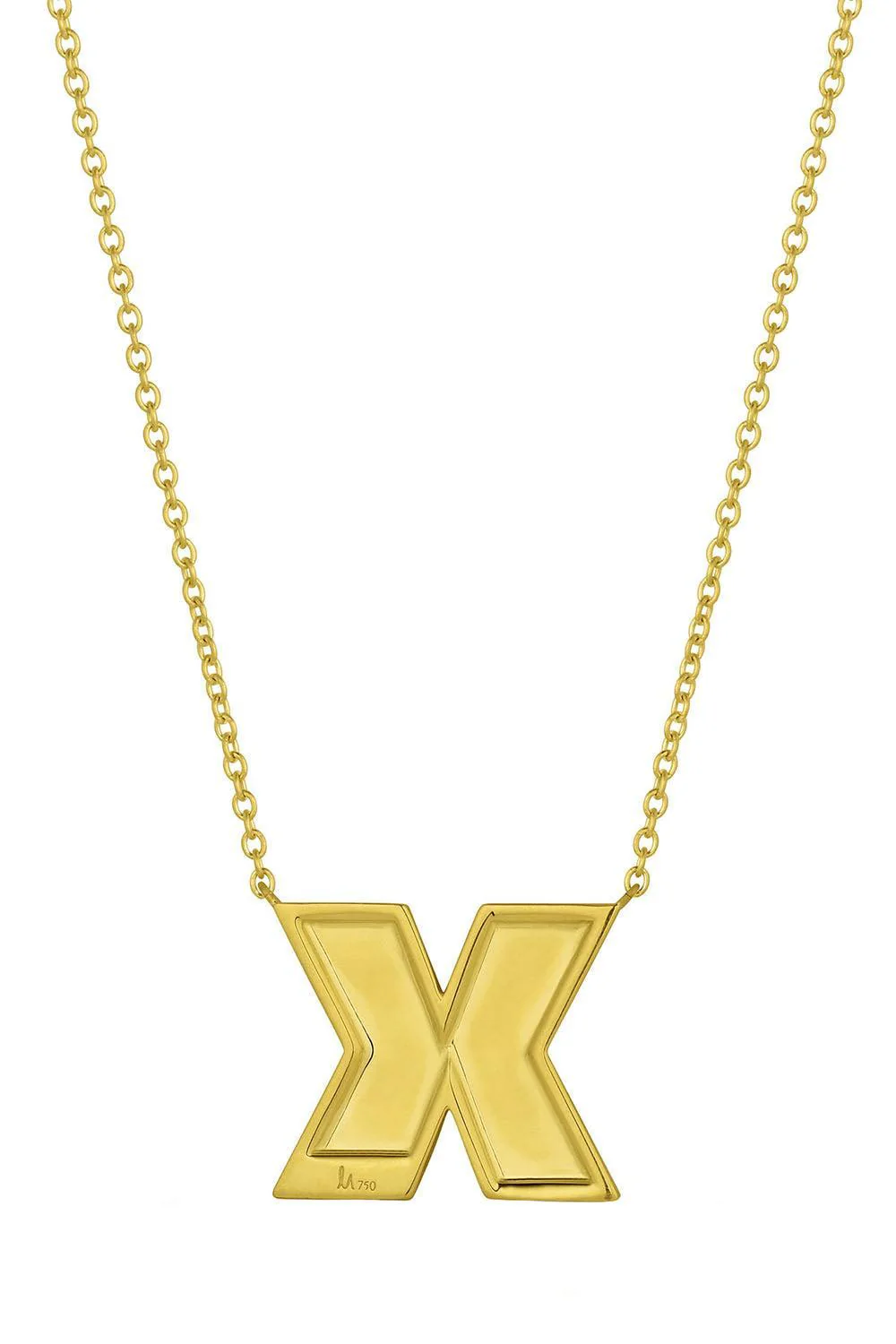 Diamond Small Rigid Initial Necklace - Image 5