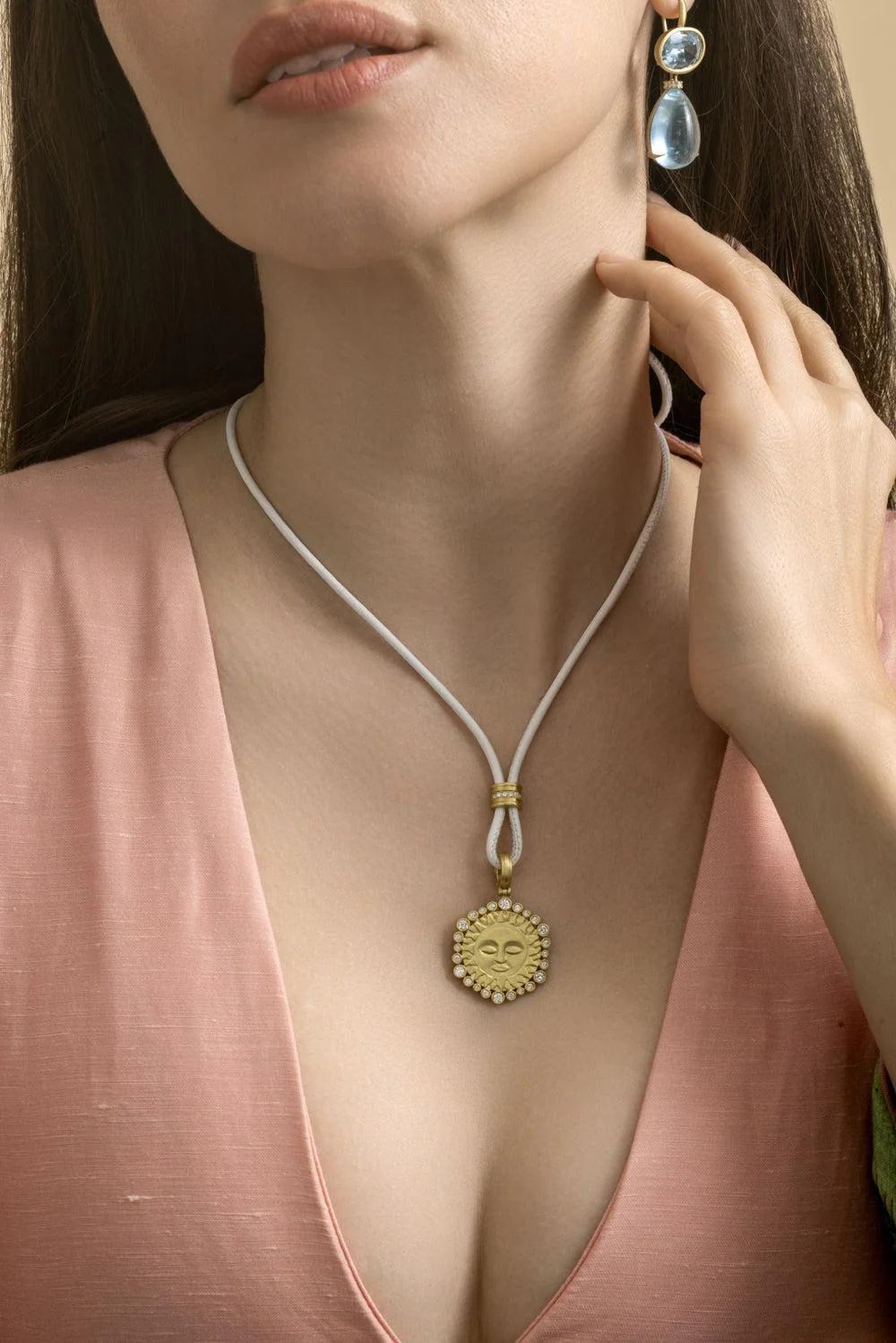 Diamond Small Sun Halo Pendant - Image 2