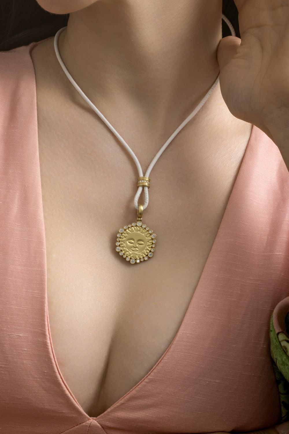 Diamond Small Sun Halo Pendant - Image 3