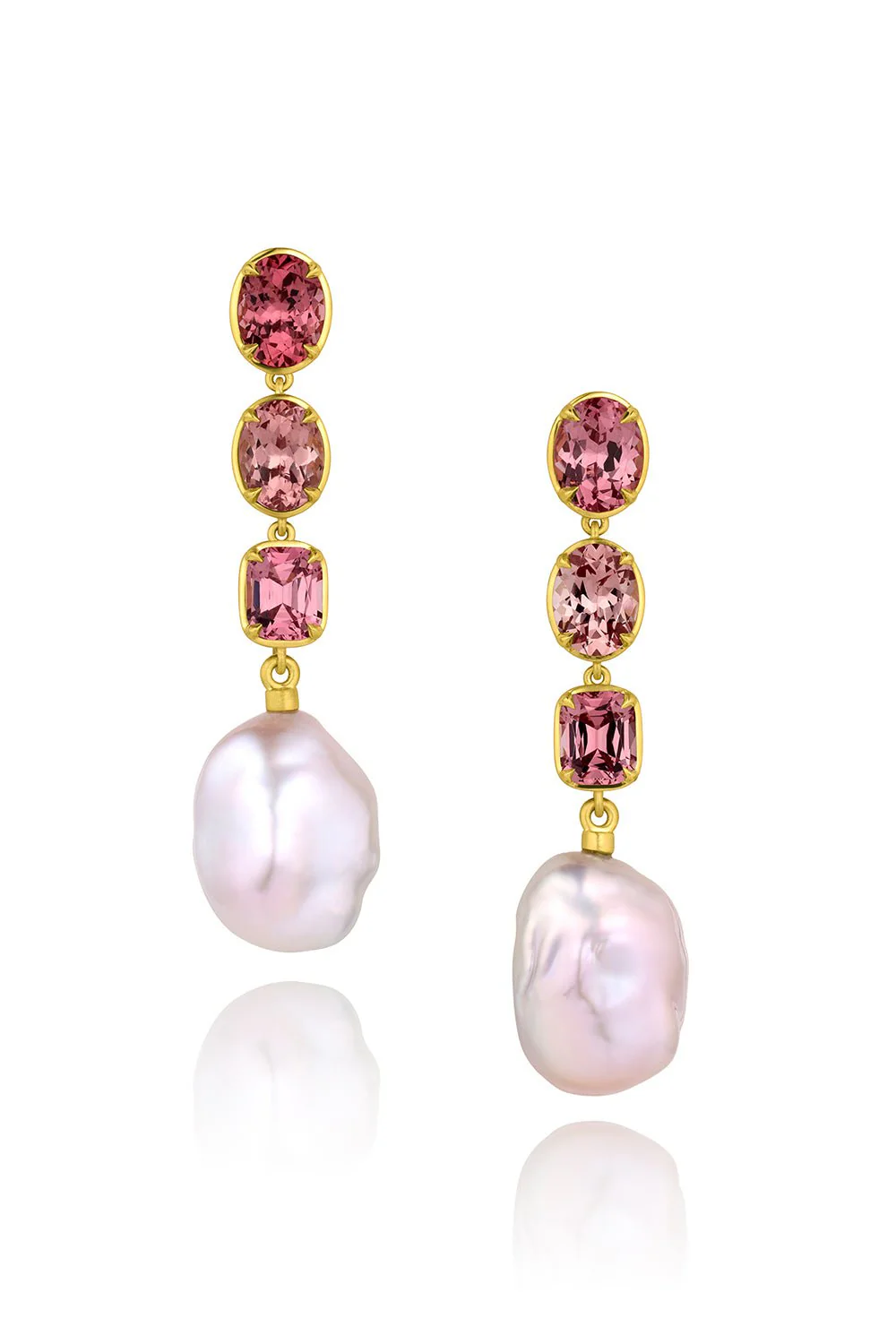 Malaya Garnet Pearl Earrings