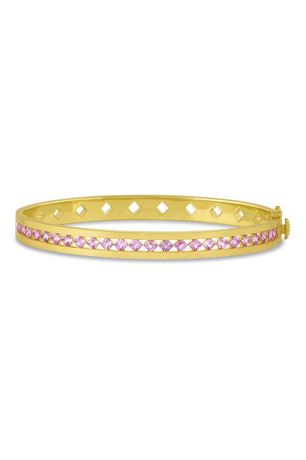 Pink Sapphire Ameerah Hinged Bracelet