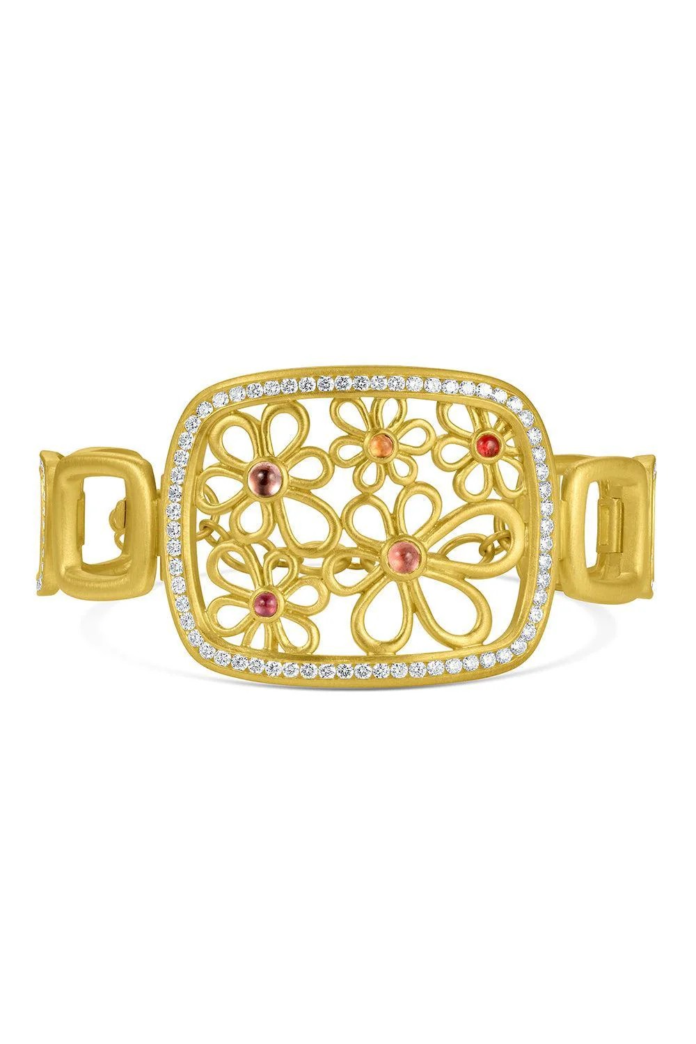 Pink Sapphire Flora Frame Bracelet