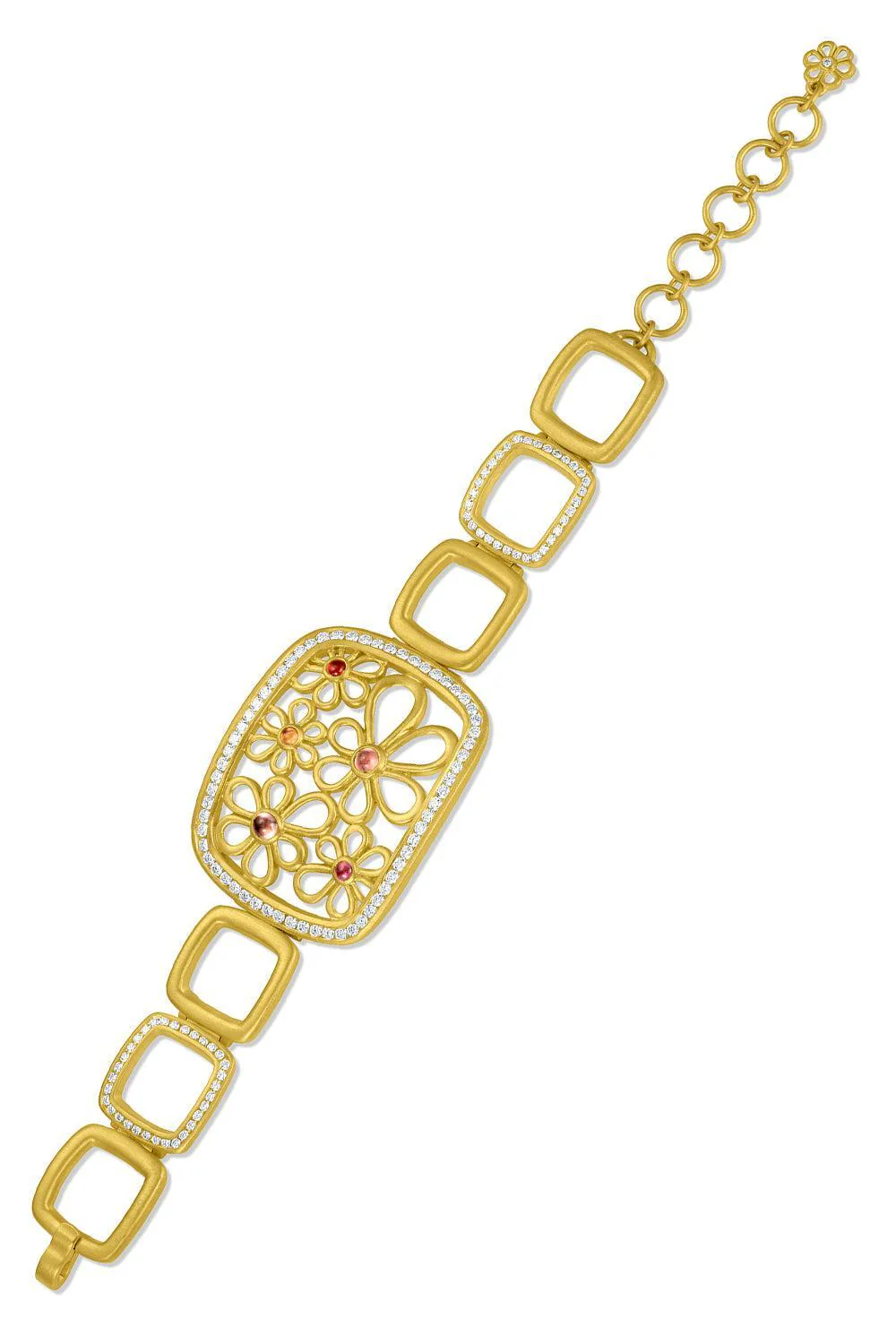 Pink Sapphire Flora Frame Bracelet - Image 6