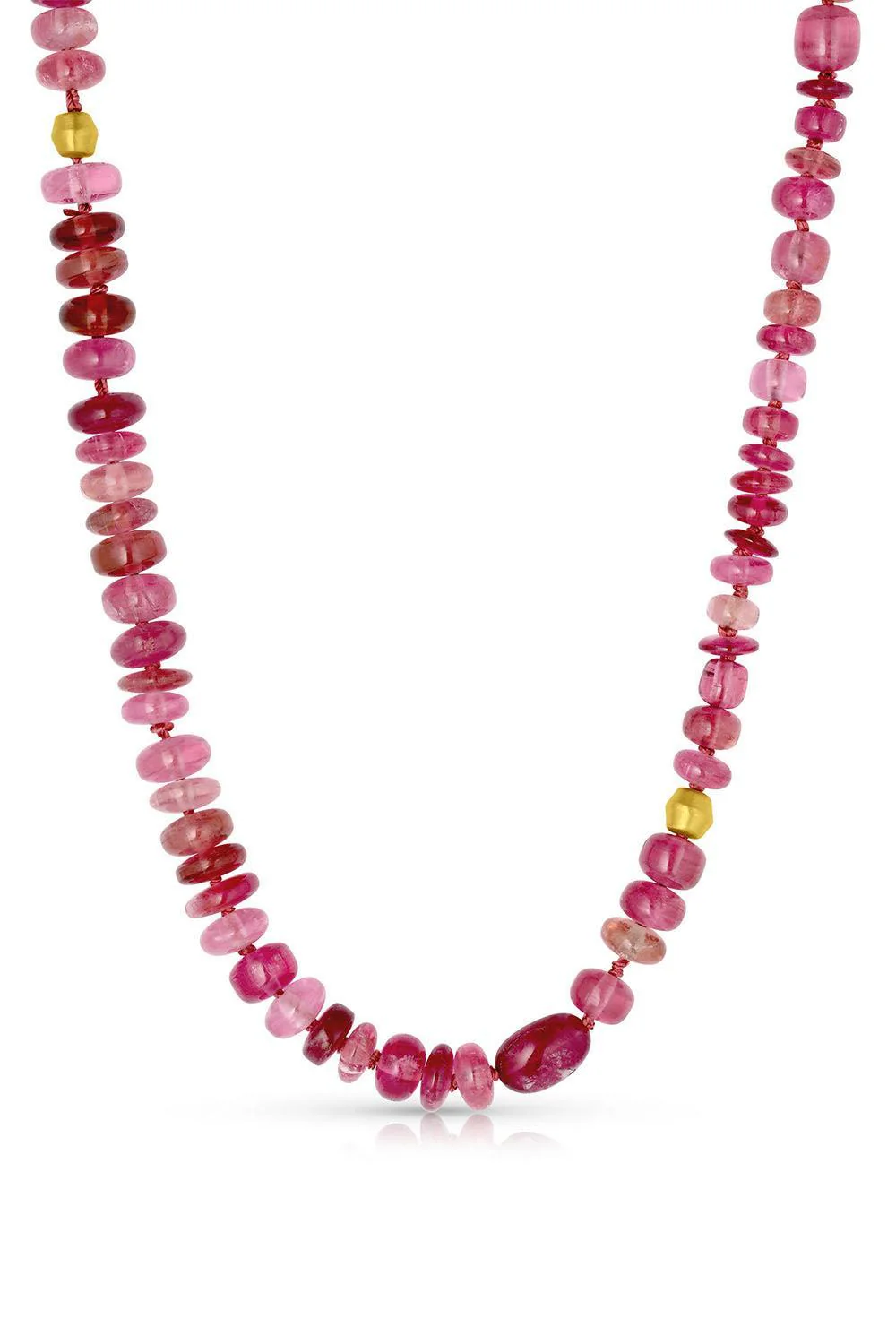 Pink Tourmaline Beaded Necklace