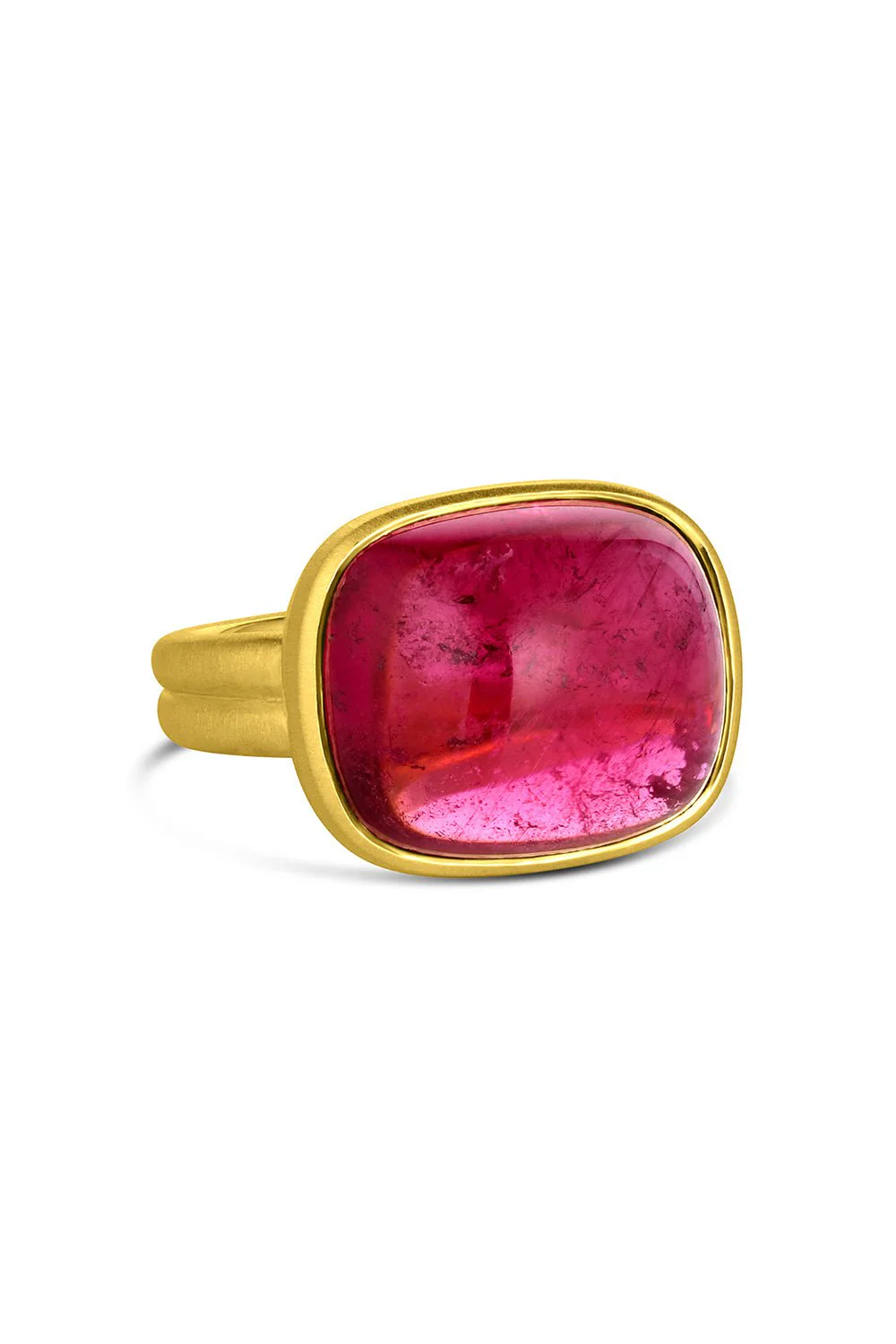 Pink Tourmaline Scallop Ring