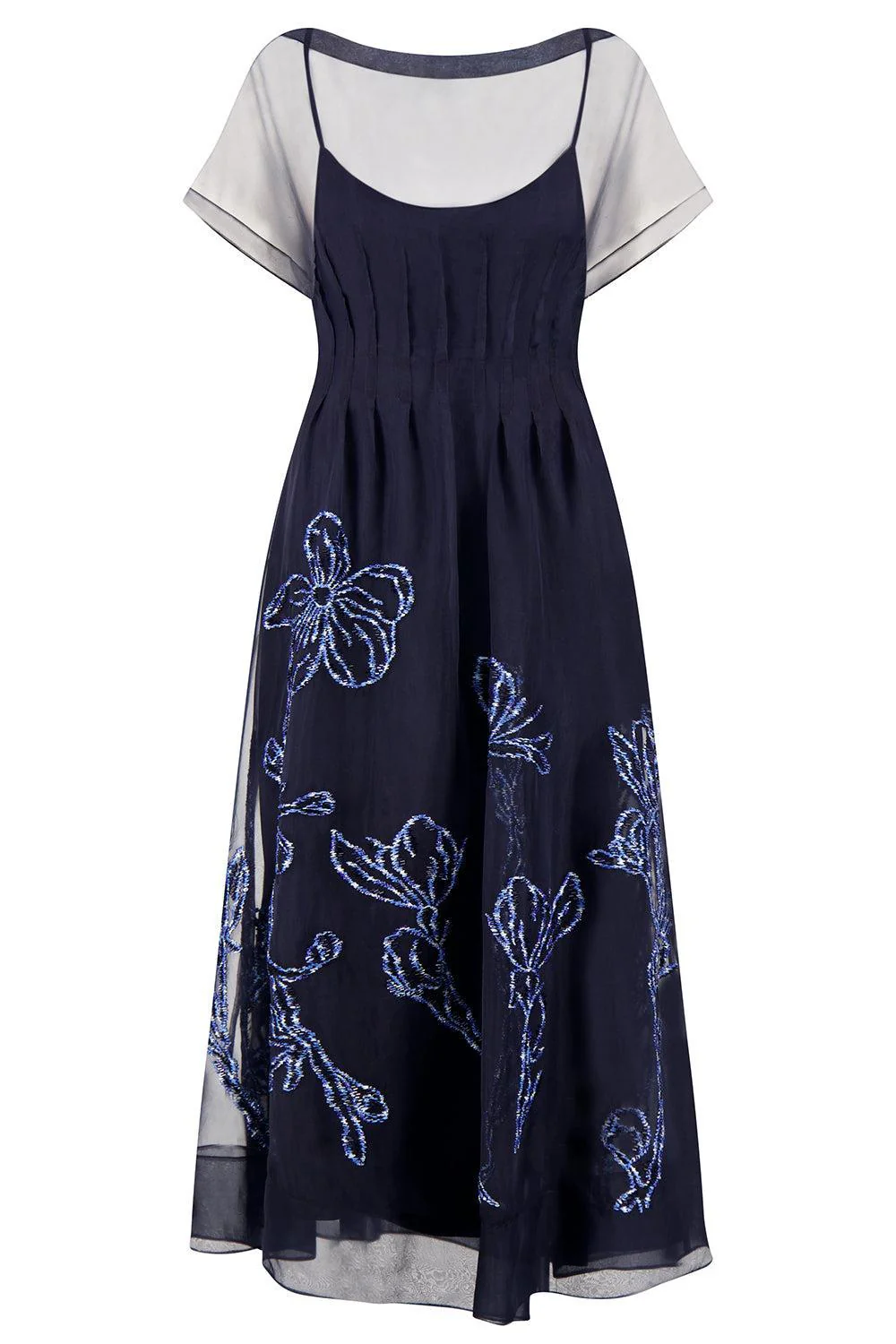 Embroidered Short Sleeve Dress