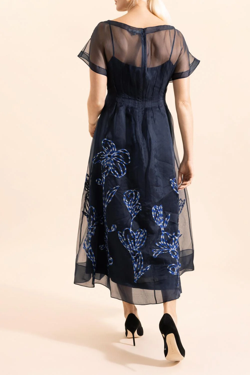 Embroidered Short Sleeve Dress - Image 4