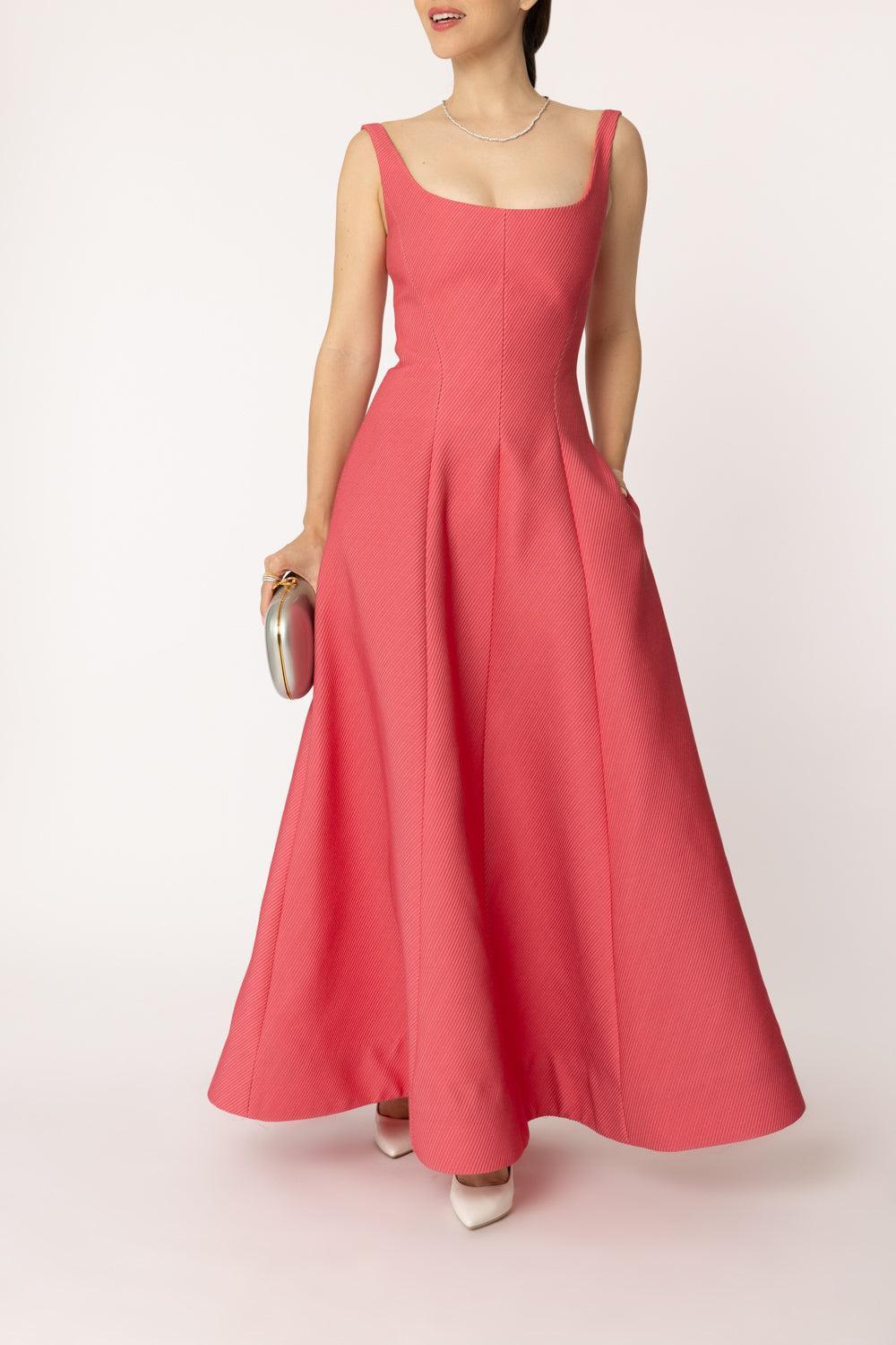 Seam Detail Scoop Neck Midi Dress - Image 2