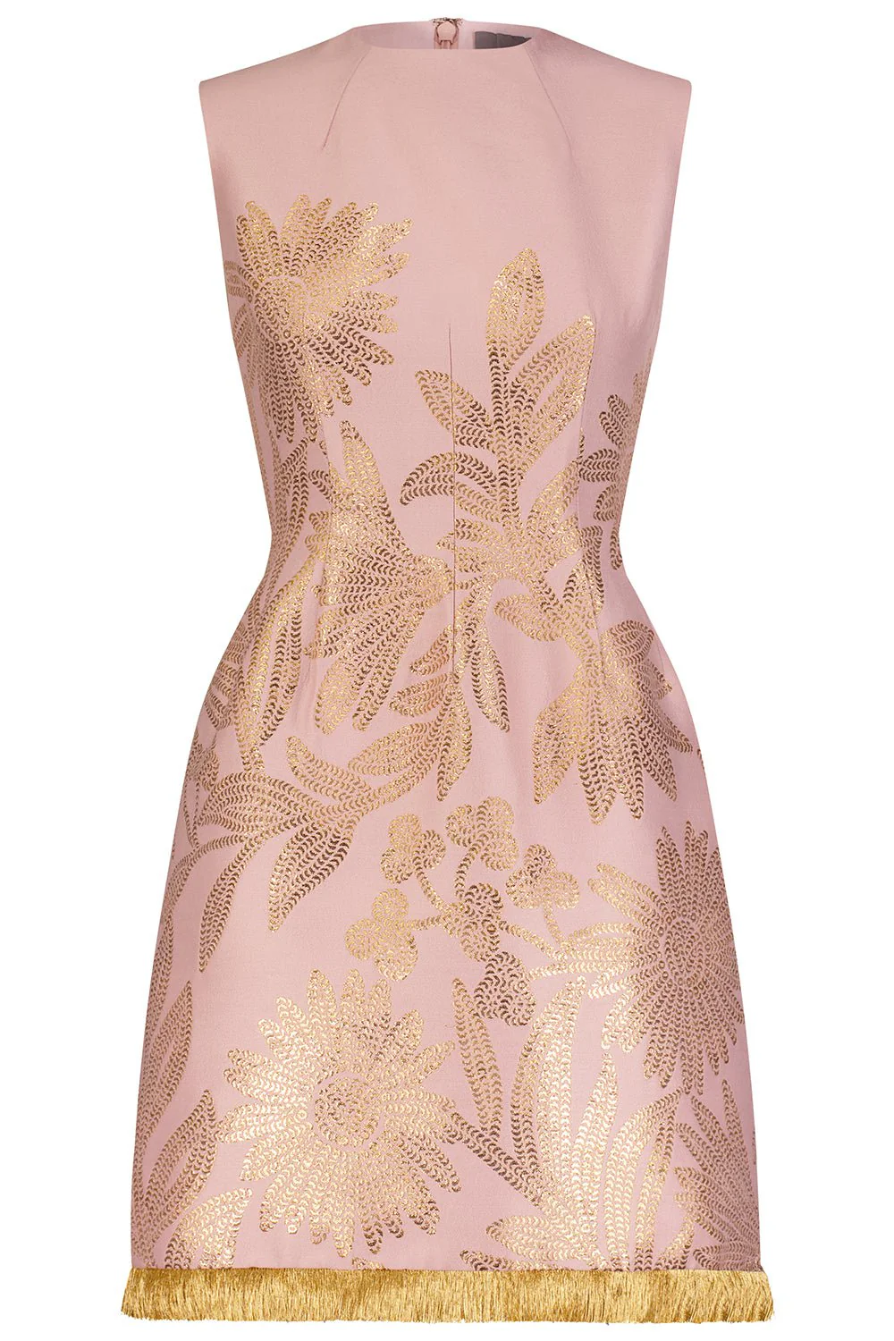 Sleeveless Metallic Fringe Dress