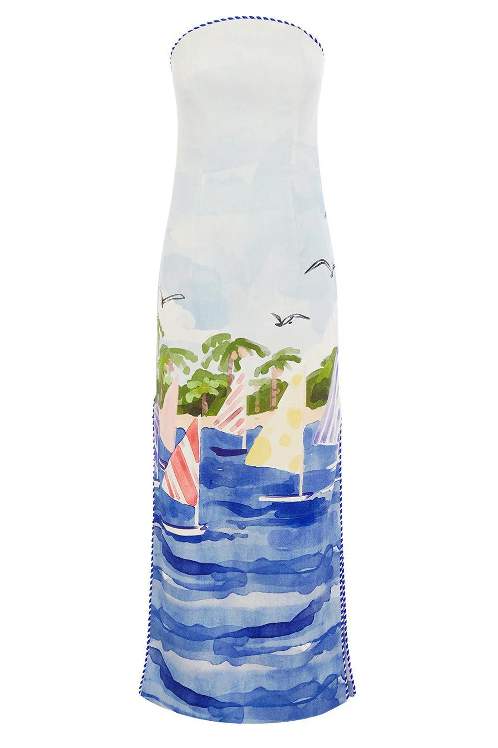 Ava Maxi Dress - Nautical Print